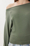 Open Shoulder Soft Modal Blouse Lby0017 Green - 4