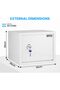 Key Safe Box with Shelf, A4 Document Size Large Capacity for Home Office RB30K1 (30x38x30cm, White) - 5