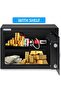 A4 Document Size Safe Box with Key and Pin Code Keypad (25x35x25cm) Black - 5