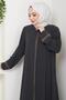 فستان كبير الحجم مطرز بالزهور من فيرايس سموكد HM2844 - 6