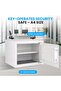 Key Safe Box with Shelf, A4 Document Size Large Capacity for Home Office RB30K1 (30x38x30cm, White) - 2