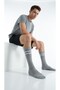Men's Sports Socks Set of 2 – Cotton, Stretchy, Striped Model (Black Gray) - 2