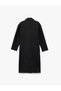 Double-Breasted Lapel Long Sleeve Buttoned Pocket Long Cashmere Coat - 4
