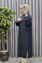 Women's Hijab Clothing Plus Size Zippered Jumbo Long Tunic - 7