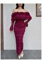 Madonna Neck Ruffle Lace Midi Dress - 3