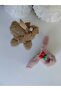 Set of 2 Plush Buckle Clips – Butterfly Bow and Twisted Cherry Detail