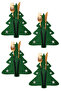 8 Pieces Christmas Table Decoration Ornament Pine Tree Cutlery Holder Christmas Conceptual Red Green - 4