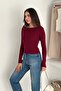 Buzyy Boat Neck Long Sleeve Blouse - 7