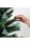 Pine Tree - Gray Glitter - Tree Ornament Set of 3