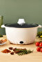 Electric Cooking Pot Steamer Electric Rice Noodles Cooker Double Layer Hot Pot - 2.8L