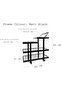 FFD Glass Bar Trolley Serving Cart, Metal Frame, Lockable Wheels, Matt Black, 80 cm Black