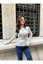 Triko Mock Neck Snap Button Women's Knitwear Sweater - 5