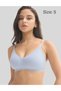 Elastic body compression bra, without underwire, blue M - 3