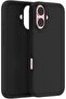 iPhone 16 Liquid Silicone Case with Microfiber Lining (Color Black) - 2
