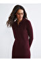 Polo Neck Ribbed Knitwear Dress - 2