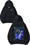 Keina Os Tasarım Sırt Printed Black Hooded Sweatshirt