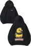 Badboy Chick Design Backpack Printed Black Hooded Sweatshirt