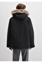Hooded Black Men's Coat M0110472-900 - 7