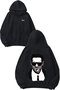Cool Man Design Backpack Printed Black Hooded Sweatshirt