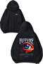 Future Design Backpack Printed Black Hooded Sweatshirt