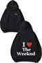 The Weeknd 5 Design Back Printed Black Hooded Sweatshirt