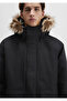 Hooded Black Men's Coat M0110472-900 - 8