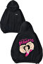 A Little Bit Dramatic Design Back Printed Black Hooded Sweatshirt