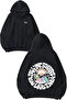 Tell Your Friends Design Back Printed Black Hooded Sweatshirt