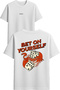 Bet on Yourself Design Printed White Oversized t Shirt