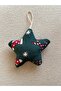 Christmas Tree Ornament Star – Handmade, Fiber-Filled, Fabric Surface (Blue/Green) - 3