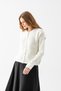 Soft Towel Texture Knitwear Cardigan - Stylish Cardigan Model with Gold Button Detail - Women's Cardigan - 4