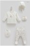 İncibaby 100% Cotton Flower 5-Piece Baby Girl Hospital Discharge Set New Season