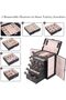 Large Jewelry Organizer Box, 6-Layer Storage Case - Black - 2