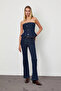 Denim Straplez Büstiyer - 3