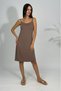 Women's Cotton Combed Viscose String Strap Undershirt Tunic Mink