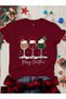 Women's Colorful Glasses Merry Christmas Oversized , Crew Neck, Short Sleeve T-Shirt - 3