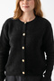 Soft Towel Texture Knitwear Cardigan - Stylish Cardigan Model with Gold Button Detail - Women's Cardigan - 8