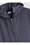 Ozmarka New Season Gray Modal Blended Women's Zippered Sweatshirt - 6