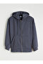 Ozmarka New Season Gray Modal Blended Women's Zippered Sweatshirt - 5