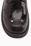Lilac Black Lace-Up Loafers for Women - 3