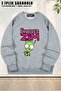 سويت شيرت للجنسين من Invader Zim Gir Snacking مطبوع قصة فضفاضة برقبة دائرية