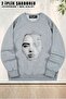 Unisex Loose Fit Billie Eilish Printed Design Oversized Crew Neck Sweatshirt