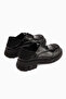 Lilac Black Lace-Up Loafers for Women - 6
