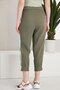 Lace-Up Pocketed Side Stripe Design Linen Trousers Beige Color - 6