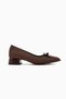 Boel Brown Suede Buckled Low-Heeled Women's Shoes - 2