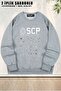 سويت شيرت للجنسين من SCP MTF Field Codes مطبوع قصة فضفاضة برقبة دائرية