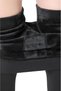 Women's Black Plush Warm Winter Heeled Thermal Socks Leggings - 7