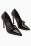 Blanka Black Patent Leather Double Buckle Stiletto Women's Heeled Shoes - 4