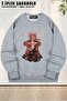 Unisex Fullmetal Alchemist Edward Elric Printed Oversized Crew Neck Sweatshirt
