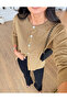 Women's Gold Glitter Buttoned Cardigan